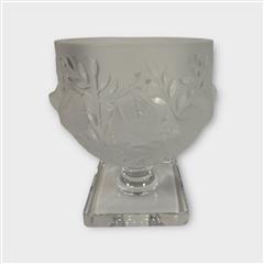 Lalique Crystal Vase, Elizabeth, Sparrows (12265) 5.3